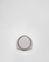 Thumbnail for your product : Seven London silver signet ring with white stone