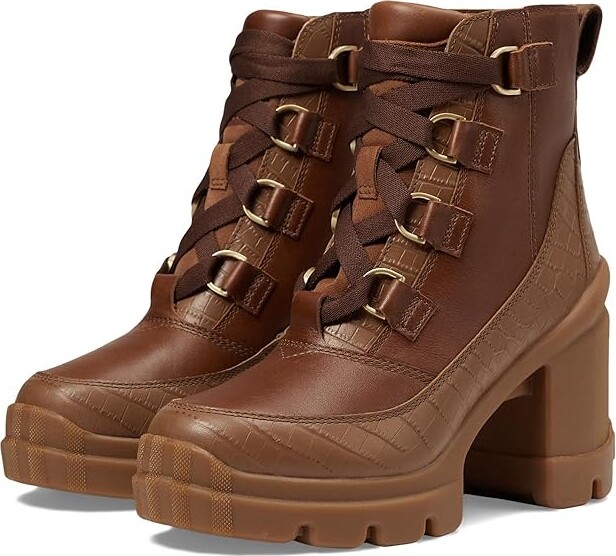 Sorel Cariboutm X Heel Lace High Women's Heels Shoes Velvet Tan/Tobacco : 10 B - Medium, Leather
