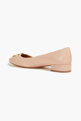 Tory Burch Chelsea Embellished Leather Ballet Flats