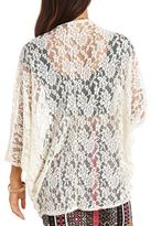 Thumbnail for your product : Charlotte Russe Oversized Lace Cocoon Cardigan