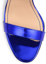 Thumbnail for your product : Manolo Blahnik Chaos Metallic Patent Leather Ankle-Strap Sandals