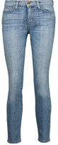 Thumbnail for your product : Current/Elliott The Stiletto Cropped Low-Rise Distressed Skinny Jeans