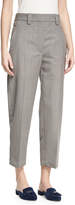 Thumbnail for your product : Acne Studios Trea Cropped Flat-Front Trousers, Light Gray