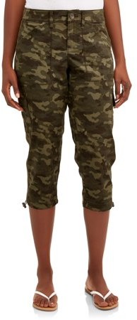 womens cargo capris clearance