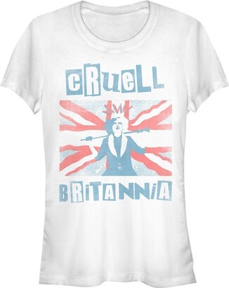 Disney Junior's Cruella Cruell Britannia T-Shirt - White - Medium