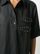 Thumbnail for your product : Ganni Studded Chest Pocket Shirt Dress