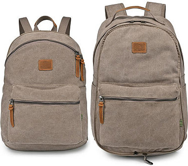 TSD BRAND Trail Tree Double Canvas Laptop Backpack