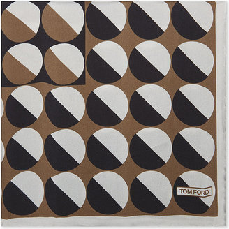 Tom Ford Geometric printed silk pocket square