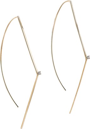Lana Flat Geometric Hooked On Hoop Earrings