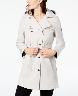 Calvin Klein Hooded Double-Breasted Water-Resistant Trench Coat, Created  for Macy's - ShopStyle