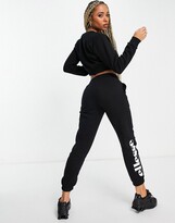 Thumbnail for your product : Ellesse Cropped Jumper & Jogger Set In Black
