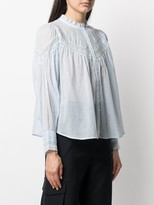Thumbnail for your product : BA&SH Irene lace panel gathered blouse
