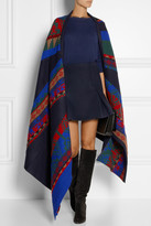 Thumbnail for your product : Sacai Intarsia wool-blend cape