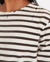 Thumbnail for your product : R 13 Distressed Breton Stripe T-Shirt