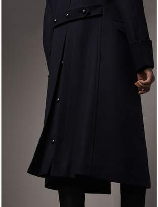 Burberry Detachable Mink Collar Wool Greatcoat