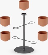 Thumbnail for your product : Umbra Terrapotta Tabletop Planter, 5 Pots, Silver/Terracotta