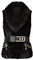 Thumbnail for your product : New Look Mandi Black Faux Fur Belted Gilet