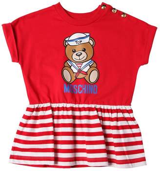 Moschino Sailor Bear Print Cotton Jersey T-Shirt