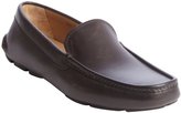 Thumbnail for your product : Prada Dark Brown Leather Moc Toe Slip On Loafers