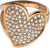 Thumbnail for your product : GUESS Rose Gold Plated Crystal Pave Heart Ring