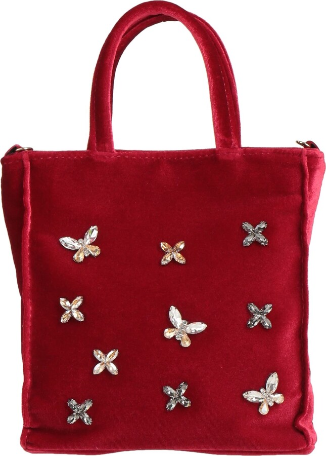 Velvet handbag Valentino by mario valentino Burgundy in Velvet - 25188686