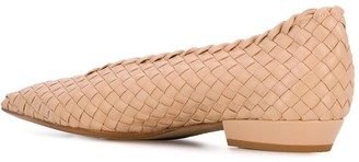 Bottega Veneta Intrecciato almond ballerina shoes