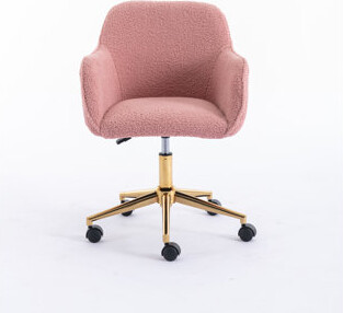 Astoria Grand Office Chair With 360 Revolving Adjustable Height Metal Legs Universal Wheel Modern Fabric For Indoor Glamour Height And Revolving Feature Materi