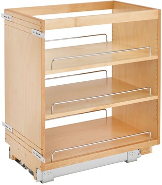  Rev-A-Shelf 8 Pull Out Cabinet Organizer Storage with  Adjustable Shelves and Soft Close Slides for Kitchen, Vanity, or Bathroom  Cabinets, Maple Wood, 448-TP58-8-1 : Home & Kitchen