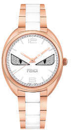Fendi Stainless Steel Diamond Bug Watch, Rose