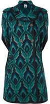M Missoni M MISSONI ABSTRACT PATTERN DOUBLE-BREASTED PONCHO