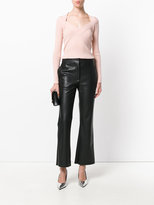Thumbnail for your product : Cédric Charlier flared biker trousers