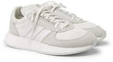 Thumbnail for your product : adidas Marathon Boost Suede-Trimmed Leather And Mesh Sneakers