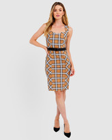 Thumbnail for your product : Forcast Gwen Belted Check Dress