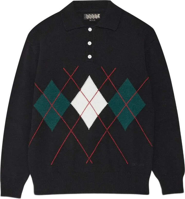 Baracuta Argyle Button Polo Shirt