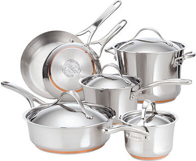 Anolon Nouvelle Stainless Steel 10-pc. Cookware Set