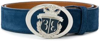 Billionaire logo plaque belt