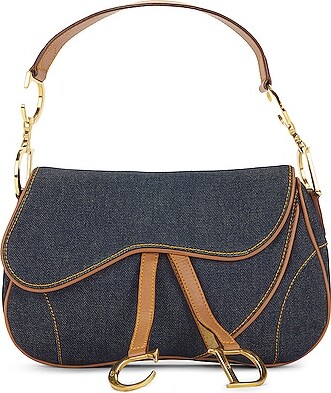 Dior - Saddle Bag Blue Oblique Jacquard - Women - Fablle