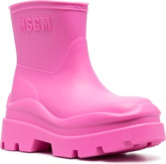 MSGM Lug-Sole Ankle Rain Boots - ShopStyle