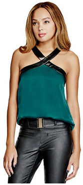 G by Guess GByGUESS Women's Jayla Charmeuse Top