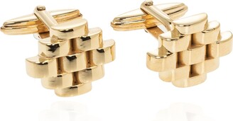 Mens Accessories Cufflinks Lanvin Circular Textured Gold-plated Brass Cufflinks in Metallic for Men 