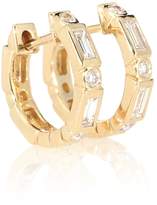 Thumbnail for your product : Sydney Evan 14kt gold and diamond hoop earrings