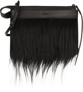 Thumbnail for your product : 3.1 Phillip Lim Depeche small goat hair-trimmed leather clutch