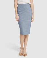 Thumbnail for your product : Oxford Women's Blue Pencil skirts - Peggy Suit Skirt - Size One Size, 8 at The Iconic