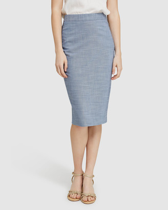 Oxford Women's Blue Pencil skirts - Peggy Suit Skirt - Size One Size, 8 at The Iconic