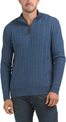 TJMAXX Merino Wool Angle Stitch Sweater For Men