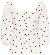 Thumbnail for your product : Ganni Polka-dot cotton blouse