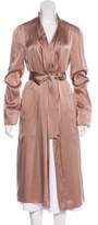 Thumbnail for your product : Burberry Silk-Blend Long Coat Pink Silk-Blend Long Coat