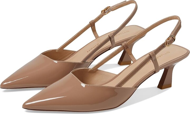 Stuart Weitzman Vinnie 50 Slingback High Women's Heels Fawn : 7.5 M, Leather