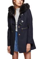 Thumbnail for your product : Miss Selfridge Wool Duffle Coat Navy