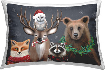Winter Forest Animals Decorative Printed Throw Pillow by Elizabeth Tyndall